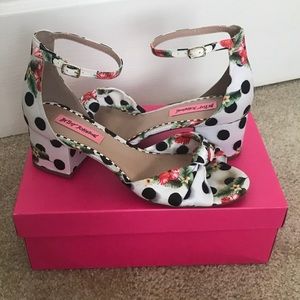 Polka Doy Betsey Johnson Block Heels